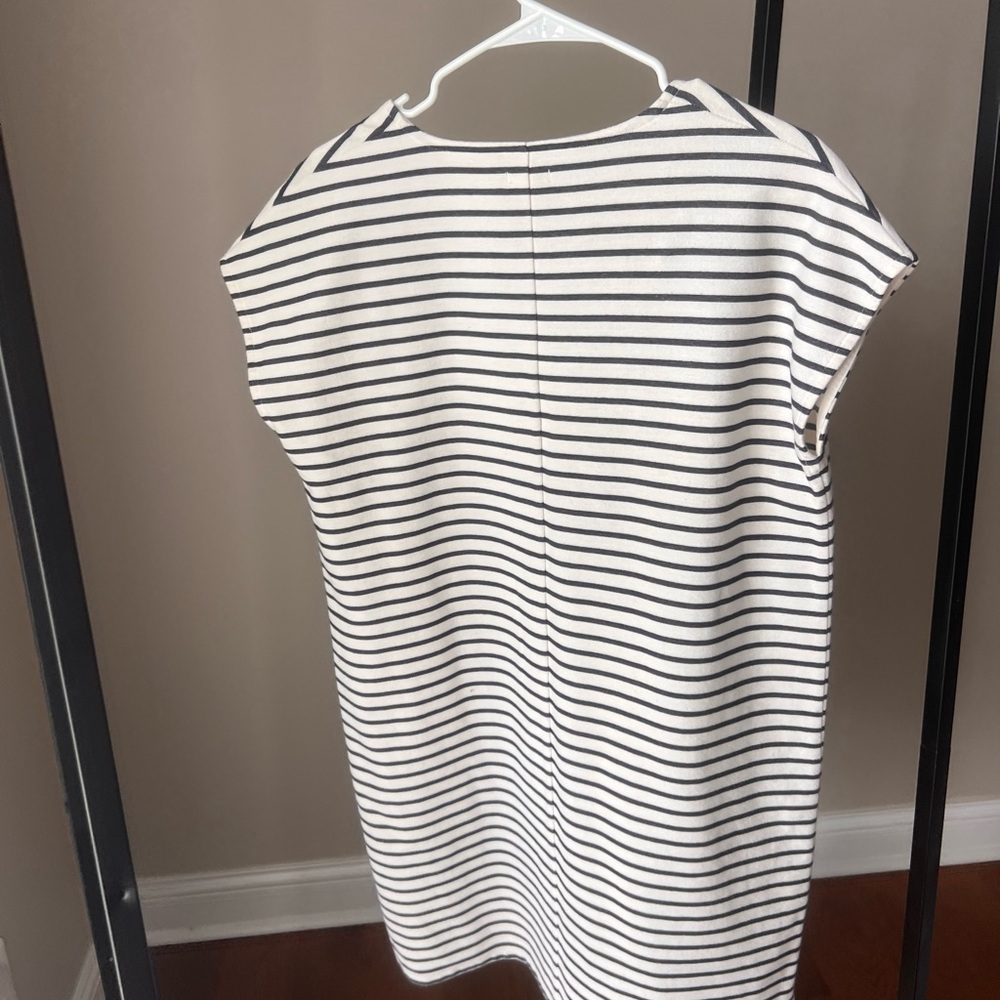 J. Crew Women's navy and White Striped Mini Dress size m - Picture 5 of 5